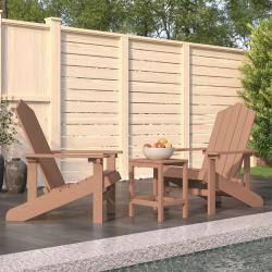 Chaises de Adirondack avec table PEHD Marron