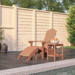 Chaise de Adirondack repose-pied table PEHD Marron