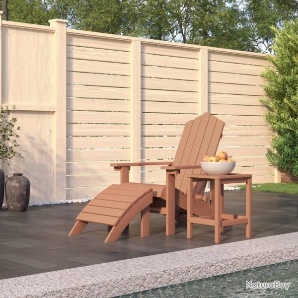 Chaise de Adirondack repose-pied table PEHD Marron