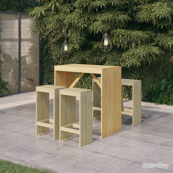 Meubles de bar de 5 pcs Bois de pin impr�gn�