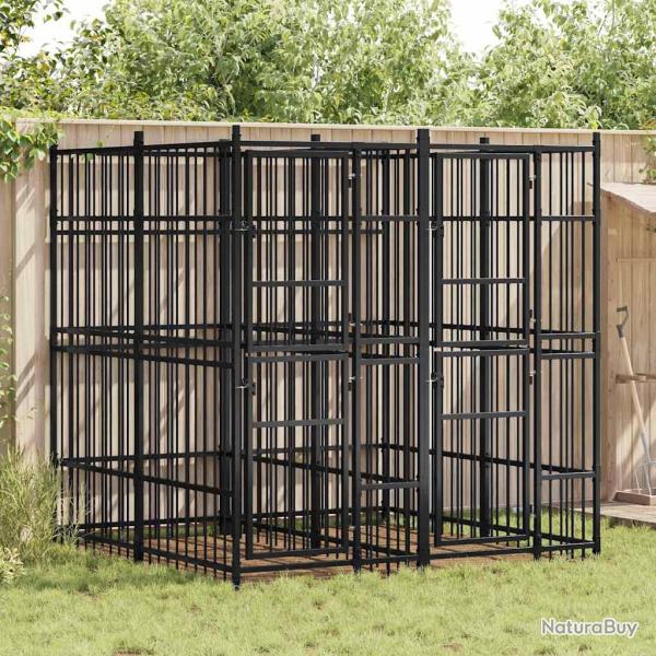Chenil d'ext�rieur pour chiens Acier 3,69 m�