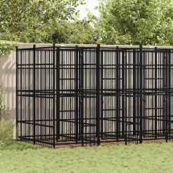 Chenil ext&eacute;rieur en acier pour chiens, pour le jardin, 9,22 m&sup2;