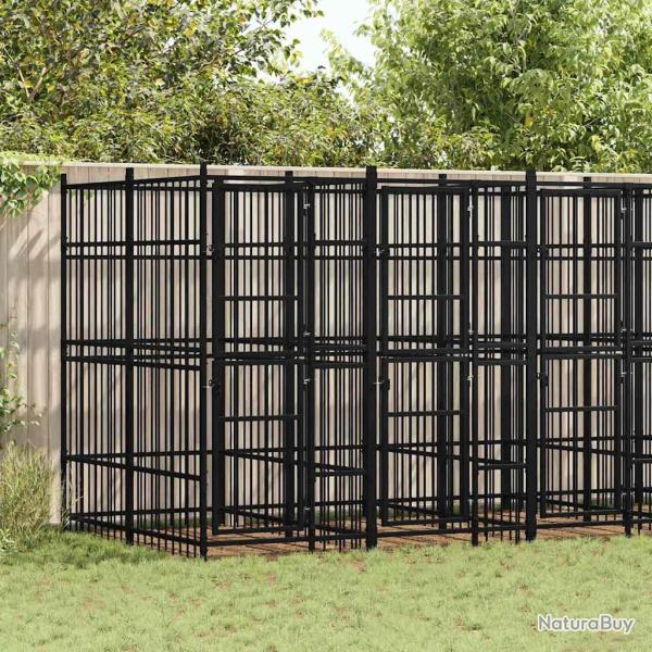 Chenil ext�rieur en acier pour chiens, pour le jardin, 9,22 m�