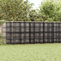 Chenil d'ext&eacute;rieur pour chiens Acier 16,59 m&sup2;