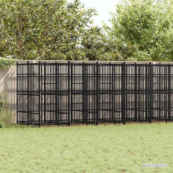 Chenil d'ext�rieur pour chiens Acier 16,59 m�
