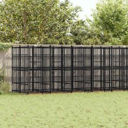 Chenil ext&eacute;rieur en acier pour chiens, pour le jardin, 18,43 m&sup2;