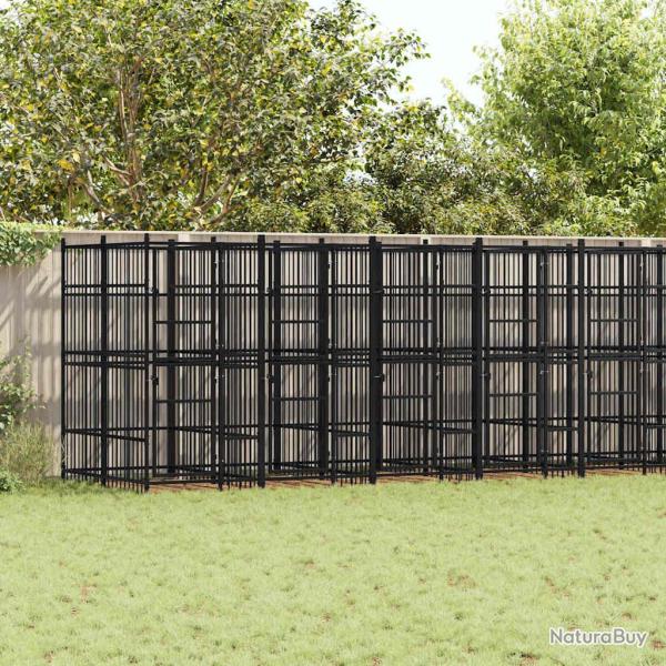 Chenil ext�rieur en acier pour chiens, pour le jardin, 18,43 m�