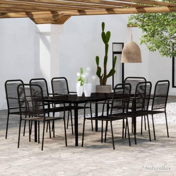 Ensemble � manger de 9 pcs Noir