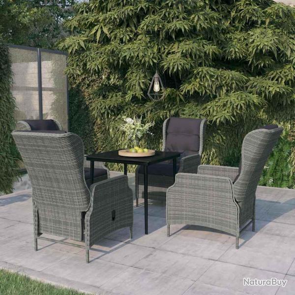 Ensemble � manger 5 pi�ces gris clair, pour le jardin