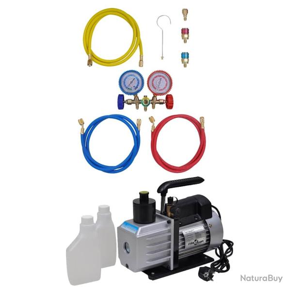 Pompe � vide avec ensemble manom�tres � 2 voies climatisation