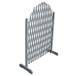 Cl&ocirc;ture en treillis bois de sapin massif 1,8x1 m gris