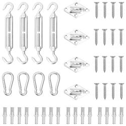 Jeu d'accessoires de voile d'ombrage 12 pcs Acier inoxydable