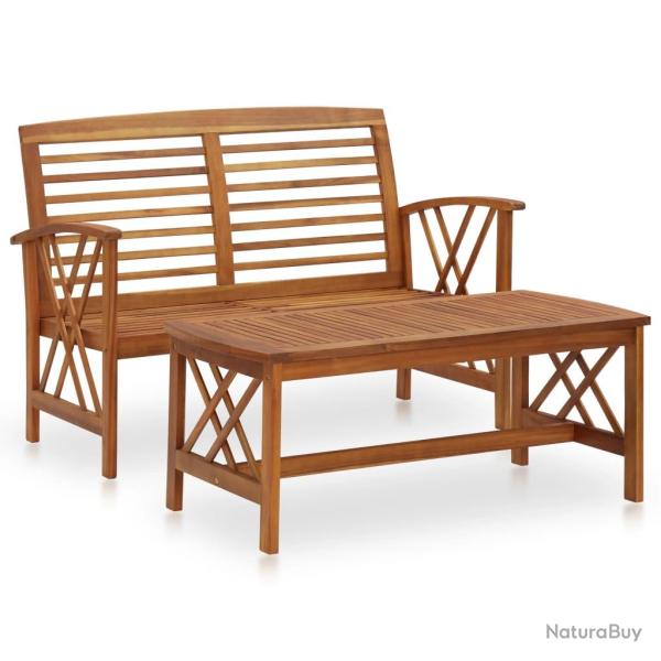 Salon de 2 pcs Bois d'acacia solide