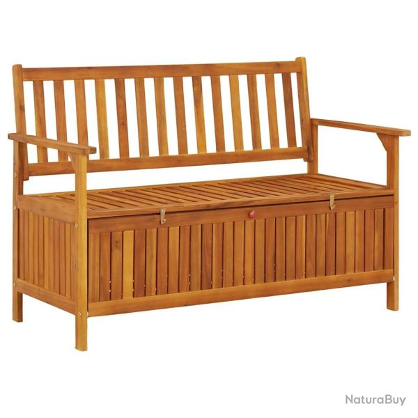 Banc de rangement de 120 cm bois d'acacia solide