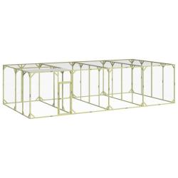 Poulailler 800x400x200 cm Bois de pin massif impr&eacute;gn&eacute;