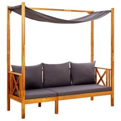 Banc de avec auvent Bois d'acacia solide