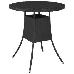Table de Noir 70x70x73 cm R&eacute;sine tress&eacute;e