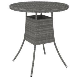 Table de Gris 70x70x73 cm R&eacute;sine tress&eacute;e