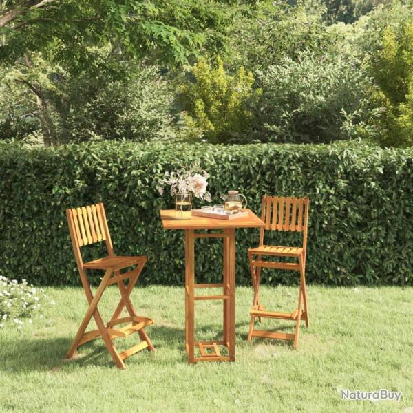 Ensemble de bar d'ext�rieur 3 pcs Bois d'acacia massif