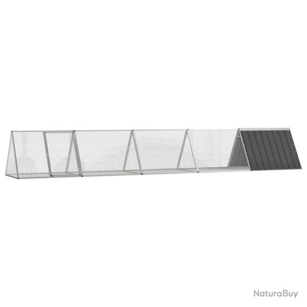 Clapier Anthracite 504,5x80,5x71 cm Acier galvanis�