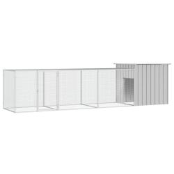 Cage pour poules Gris 400x91x100 cm Acier galvanis&eacute;