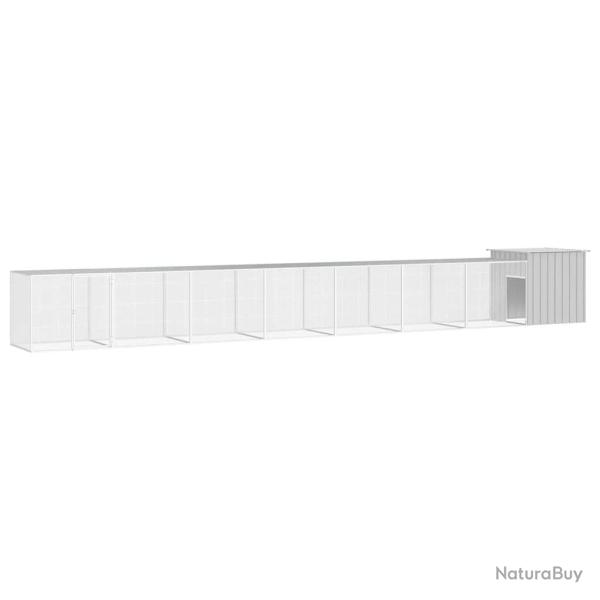 Cage pour poules Gris 800x91x100 cm Acier galvanis�