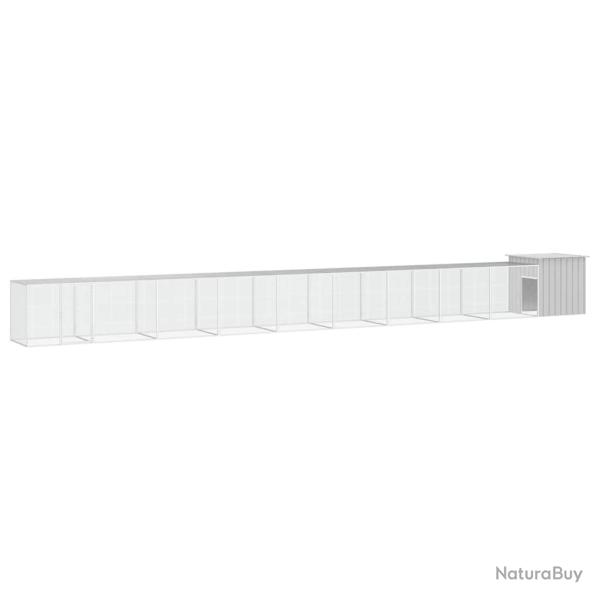 Cage pour poules Gris 1000x91x100 cm Acier galvanis�