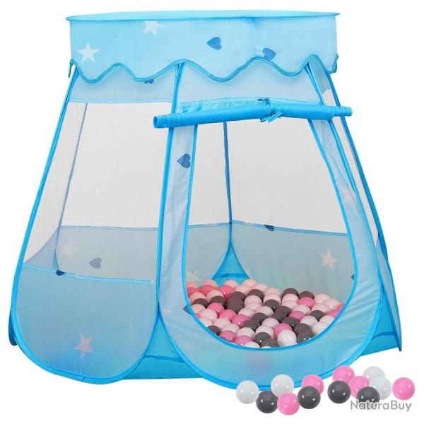 Tente de jeu pour enfants avec 250 balles Bleu 102x102x82 cm