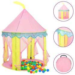 Tente de jeu pour enfants avec 250 balles, rose, 100 &times; 100 &times; 127 cm