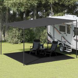 Tapis de tente 400x400 cm Noir PEHD