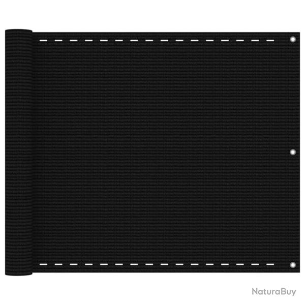 �cran de balcon Noir 75x300 cm PEHD