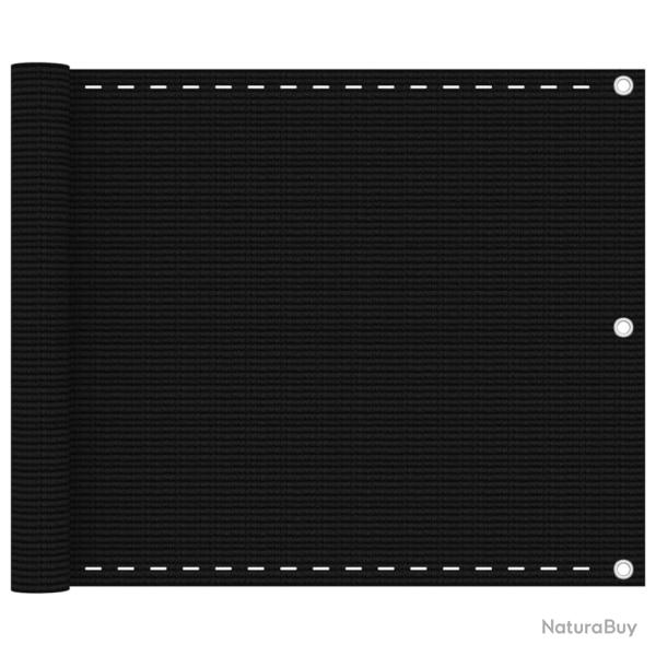 �cran de balcon Noir 75x600 cm PEHD