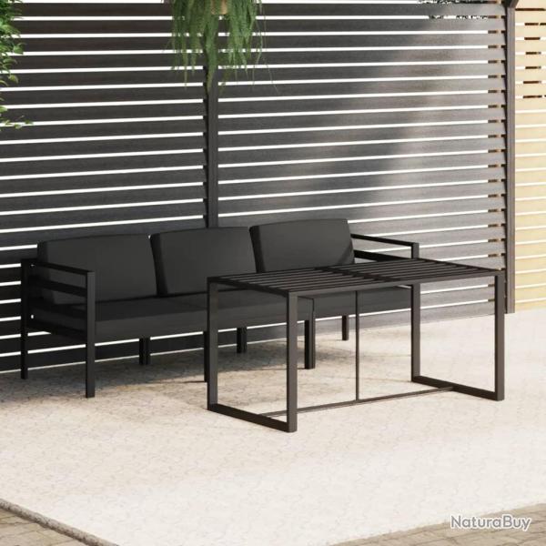 Salon de 4 pcs avec coussins Aluminium Anthracite