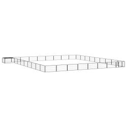 Parc pour chien, 36 panneaux, acier enduit de poudre, noir, pour le jardin, 100 &times; 50 cm