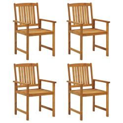 Chaises de lot de 4 Bois d'acacia solide