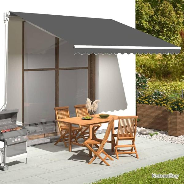 Tissu de remplacement pour auvent Anthracite 4x3,5 m