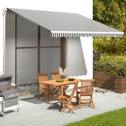Tissu de remplacement pour auvent Anthracite et blanc 4x3 m