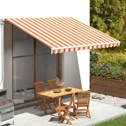 Tissu de remplacement pour auvent, en polyester, jaune et orange, 400 &times; 350 cm