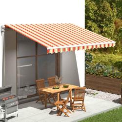 Tissu de remplacement pour auvent, jaune et orange, 450 &times; 300 cm