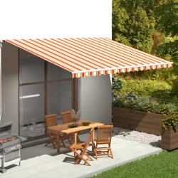 Tissu de remplacement pour auvent Jaune et orange 5x3,5 m