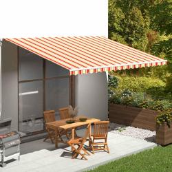 Tissu de remplacement jaune et orange pour auvent, 500 &times; 350 cm