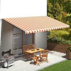 Tissu de remplacement pour auvent Jaune et orange 6x3,5 m