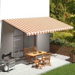 Tissu de remplacement pour auvent, en polyester, jaune et orange, 600 &times; 350 cm