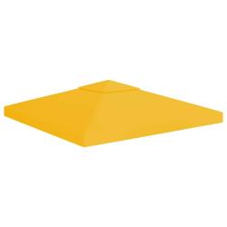 Toile de toit de belv&eacute;d&egrave;re 2 niveaux 310 g/m&sup2; 3x3 m Jaune