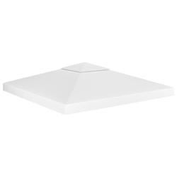 Toile de toit de belv&eacute;d&egrave;re 2 niveaux 310 g/m&sup2; 3x3 m Blanc