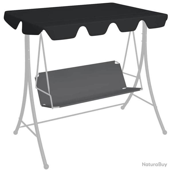 Toit de rechange de balan�oire noir 188/168x145/110 cm