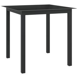 Table de Noir 80x80x74 cm Aluminium et verre