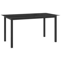 Table de Noir 150x90x74 cm Aluminium et verre