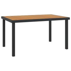 Table de Marron 140x90x74 cm Aluminium et WPC