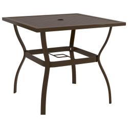 Table de Marron 81,5x81,5x72 cm Acier